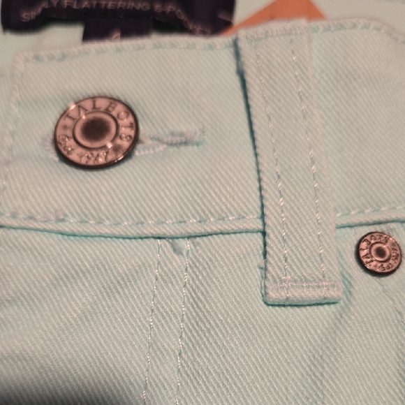 Talbots Simply Flattering Aqua/Mint Cropped Jeans #918 - Picture 6 of 9